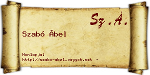 Szabó Ábel névjegykártya