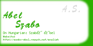abel szabo business card